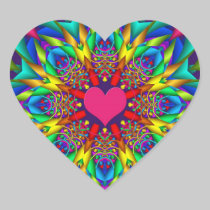 Pegatina romántico del corazón pegatinas