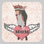 Pegatina rosado bonito de la mamá del corazón del  pegatinas