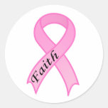 Pegatina rosado de la cinta de la fe