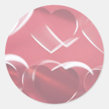 Pegatina rosado de los corazones