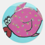 Pegatina rosado de los pescados