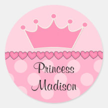 Pegatina rosado del feliz cumpleaños de princesa C