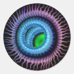 Pegatina salvaje del ojo - alumno verde, iris de l