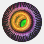 Pegatina salvaje del ojo - alumno verde, iris del 