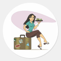 Pegatina sano del icono del viajero
