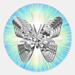 Pegatina soleado de la mariposa del diamante