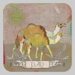 Pegatina soñador del papá de los camellos pegatinas
