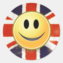 Pegatina sonriente de la cara de la bandera de Gra