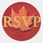 Pegatina temático de RSVP del otoño
