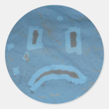 Pegatina triste de la cara