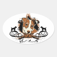 Pegatina urbano de Jack Russell del Flourish