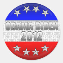 Pegatinas 2012 de Obama Biden Obama para las fans
