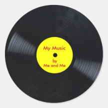 Pegatinas adaptables del disco de vinilo