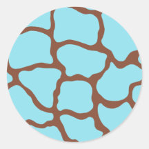 Pegatinas azules claros del estampado de girafa