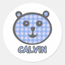 Pegatinas azules del oso de Calvin
