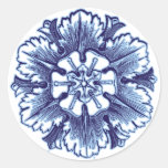 Pegatinas azules del sello del sobre del Flourish 