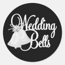 Pegatinas blancos de Bell   de boda