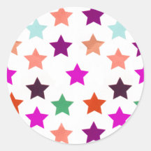 Pegatinas (blancos) multicolores de las estrellas