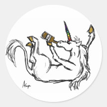 Pegatinas borrachos del unicornio