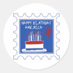 Pegatinas de América del feliz cumpleaños