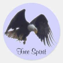 Pegatinas de Eagle calvo del ESPÍRITU LIBRE