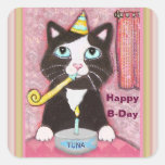 Pegatinas de encargo del feliz cumpleaños del aman