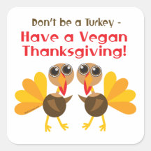 Pegatinas de la acción de gracias del vegano