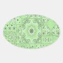Pegatinas de la cal del pañuelo de Paisley de la v
