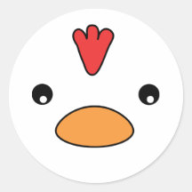 Pegatinas de la cara del pollo