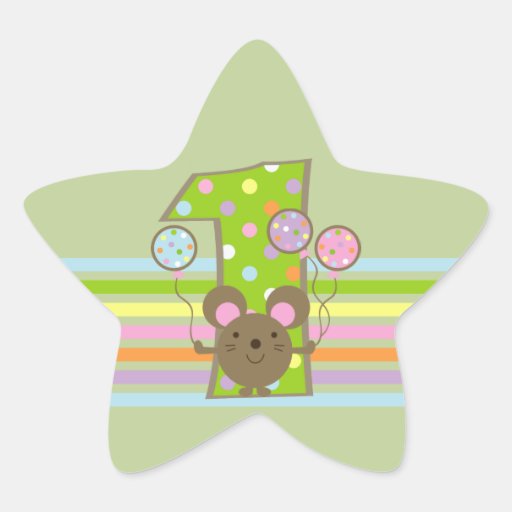Pegatinas de la estrella del cumpleaños del verde 