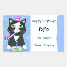 Pegatinas de la etiqueta del regalo del cumpleaños