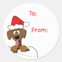 Pegatinas de la etiqueta del regalo del perro del 