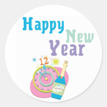 Pegatinas de la Feliz Año Nuevo