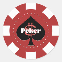 Pegatinas de la ficha de póker