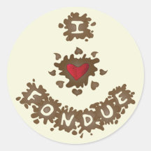 Pegatinas de la "fondue" del amor