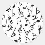 Pegatinas de la música de las notas musicales - bl