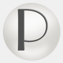 Pegatinas de la perla del monograma = monograma P