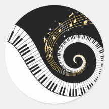Pegatinas de las llaves del piano y de las notas d