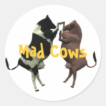 ¡Pegatinas de las vacas locas!