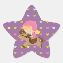 Pegatinas de los corazones de la equitación