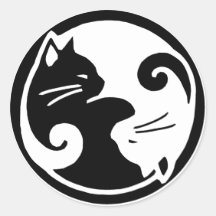 Pegatinas de los gatos de Yin Yang