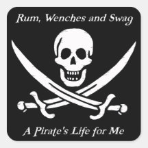Pegatinas de los piratas de un negro de la vida - 