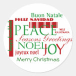 Pegatinas de los saludos del navidad