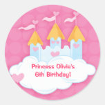Pegatinas de princesa Castle Custom Birthday Favor