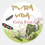 Pegatinas de Rican Pura Vida de la costa