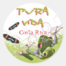 Pegatinas de Rican Pura Vida de la costa