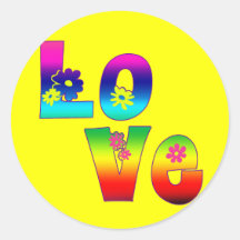 Pegatinas del amor del Hippie