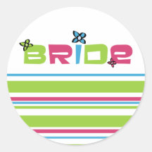 Pegatinas del boda de la novia