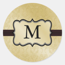 Pegatinas del boda del monograma