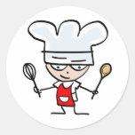 Pegatinas del cocinero del dibujo animado